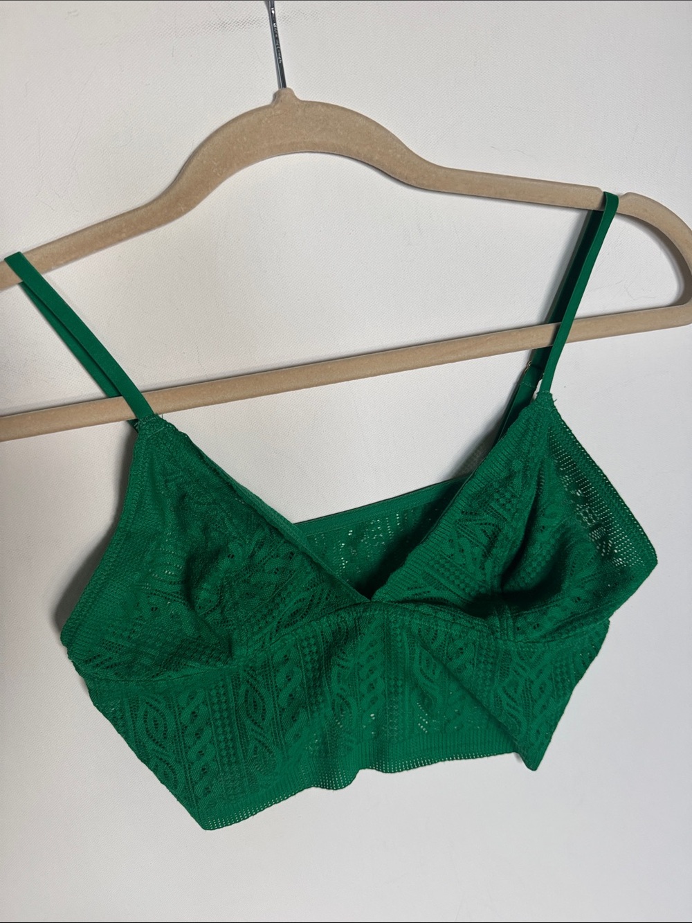 aerie Emerald Green Lace Bralette